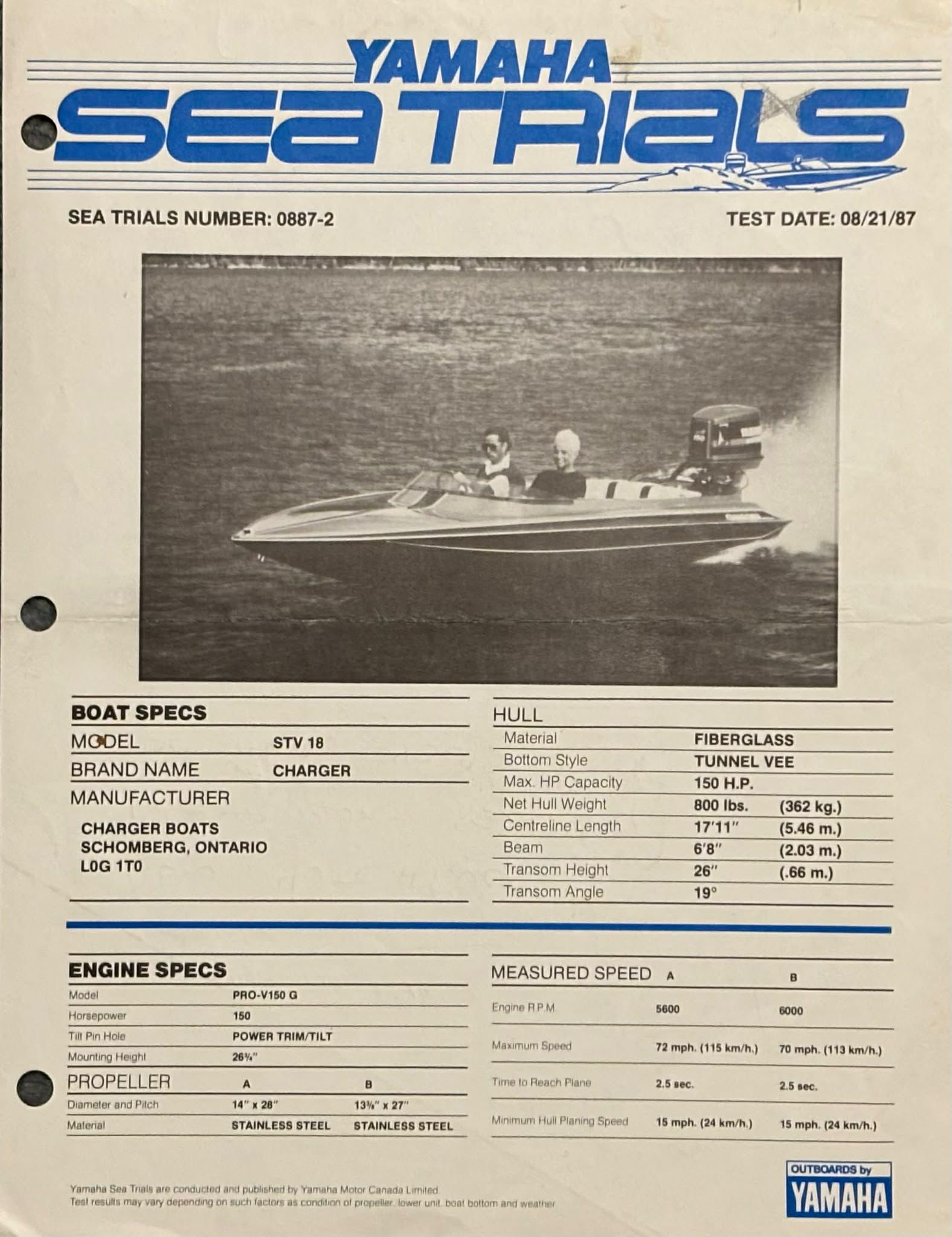 First new Charger boat in production